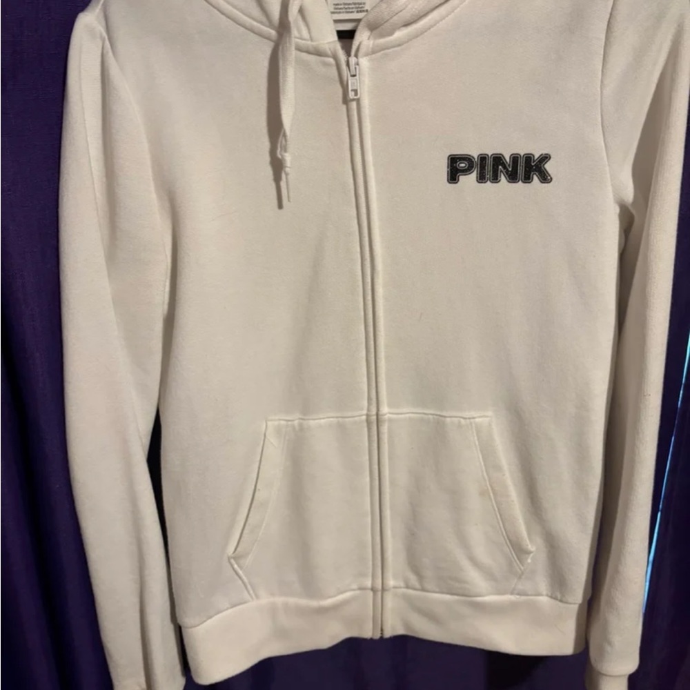 Victoria's Secret PINK White Zip Up